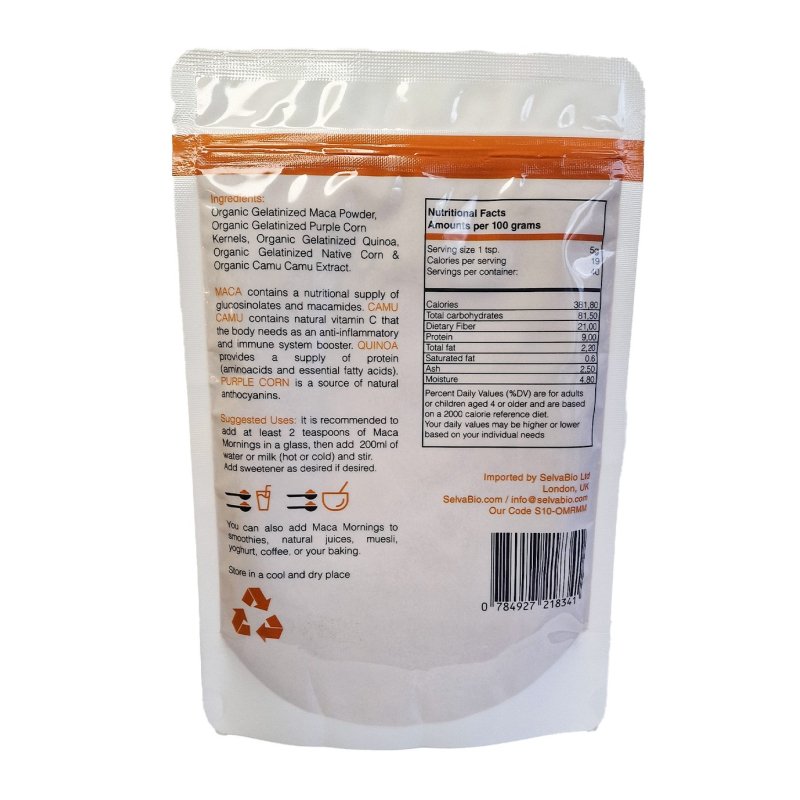 Maca Mornings, Organic Blend Raw Powder