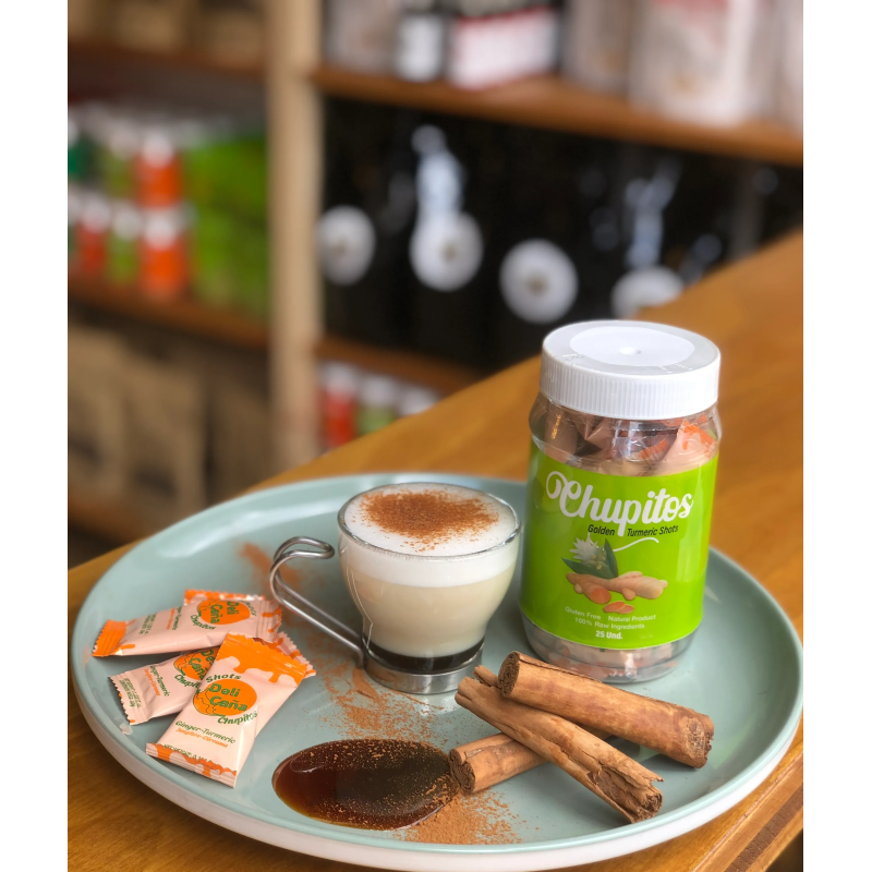 Chupitos Miel de Caña con Cúrcuma y Pimienta Negra