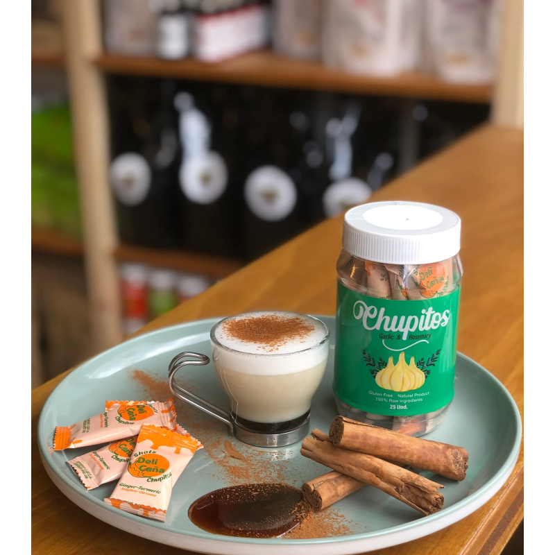 Chupitos Miel de Caña con Ajo y Romero