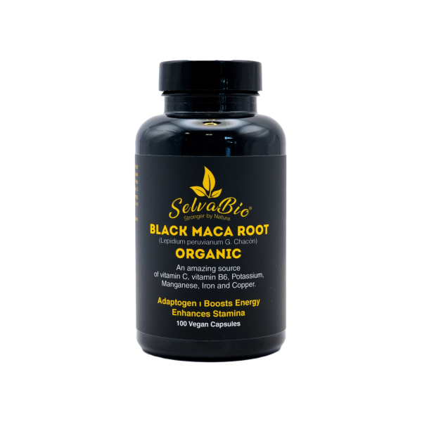 Cápsulas de Raíz Maca Negra Gelatinizada Orgánica - Veganas 2