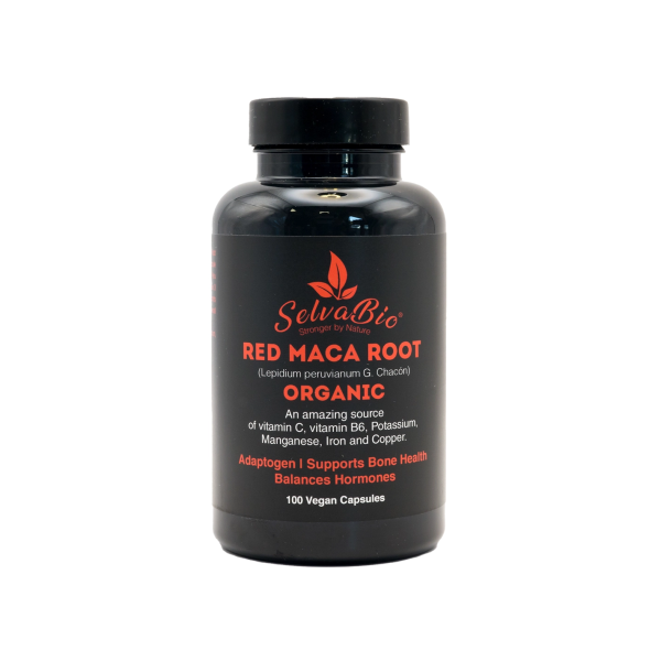 Organic Gelatinized Red Maca Root Capsules - Vegan