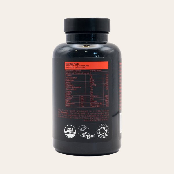 Cápsulas de Maca Roja Gelatinizada Orgánica - Veganas 2