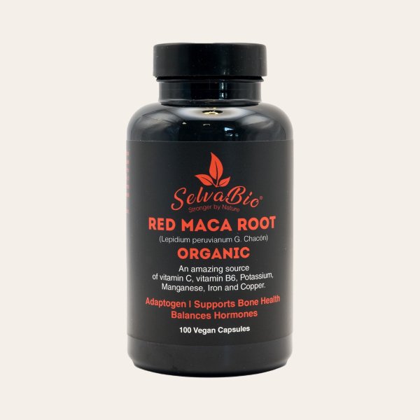 Organic Gelatinized Red Maca Root Capsules - Vegan