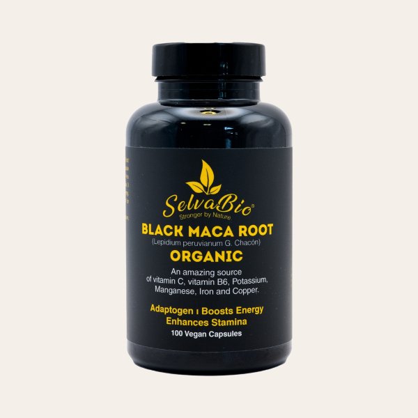 Organic Gelatinized Black Maca Root Vegan Capsules